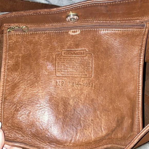 Coach Brown Leather Tote Bag vintage hobo XL duffle purse 4082 brown large - Picture 14 of 16